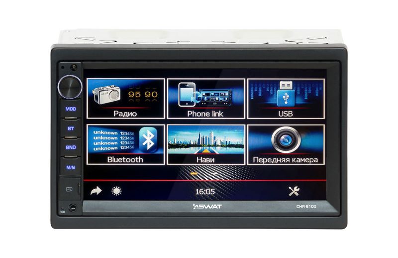Автомагнитола 2DIN Swat CHR-6100SD с GPS Автомагнитола 2DIN Swat CHR-6100SD с GPS