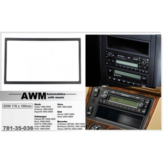 Переходная рамка AWM Volkswagen, Skoda, Mercedes (781-35-036) Переходная рамка AWM Volkswagen, Skoda, Mercedes (781-35-036)