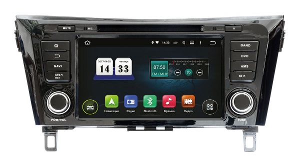 Штатна магнітола Incar TSA-6282A8 для Nissan Qashqai, X-Trail 2014+