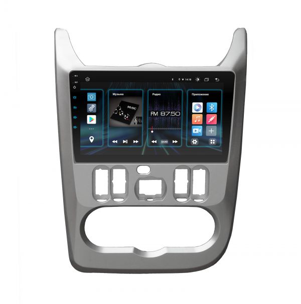 Штатна магнітола Incar DTA4-1408 для Renault Logan 2009-2013, Sandero 2007-2011, Duster 2010-2013