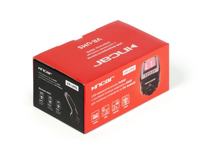 USB-відеореєстратор Incar VR-UMS з системою допомоги водієві ADAS для головних пристроїв на ОС Android