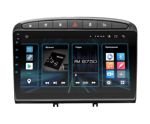 Штатна магнітола Incar DTA4-7004 для Peugeot 308 2007-2013, 408 2011+ Black Штатна магнітола Incar DTA4-7004 для Peugeot 308 2007-2013, 408 2011+ Black